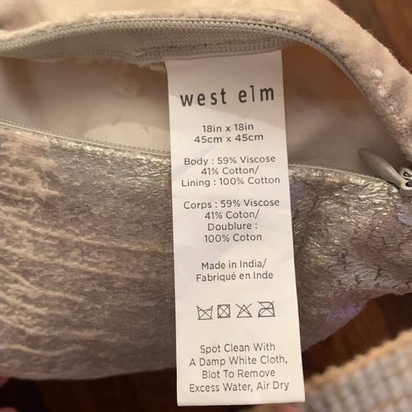 West Elm Pillow with Down Insert - Picture 4 of 4